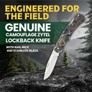 Bear & Son Camouflage Folding Knife 2.75" Stainless Steel Blade Camo Zytel Handle