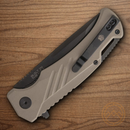 Bear & Son Linerlock Folding Knife 3.38" 440 Steel Blade Tan G10 Handle