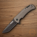 Bear & Son Linerlock Folding Knife 3.38" 440 Steel Blade Tan G10 Handle