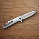 Bear & Son Linerlock Folding Knife 3" 440 Steel Blade Gray Aluminum Handle
