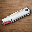 Bear & Son Linerlock Folding Knife 3" 440 Steel Blade Gray Aluminum Handle