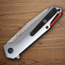 Bear & Son Linerlock Folding Knife 3" 440 Steel Blade Gray Aluminum Handle