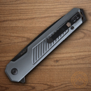 Bear & Son Linerlock Folding Knife 3.5" 440 Steel Blade Gray Aluminum Handle