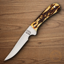 Bear & Son Bird and Trout Fixed Knife 3.5" High Carbon Steel Blade Delrin Stag Handle