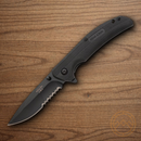 Bear & Son Sideliner Folding Knife 3.75" 440 Steel Blade Black Zytel Handle