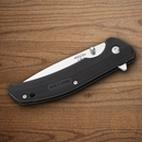 Bear & Son Sideliner Folding Knife 3.5" Stainless Steel Blade Black Zytel Handle.