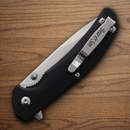 Bear & Son Sideliner Folding Knife 3.5" Stainless Steel Blade Black Zytel Handle.