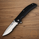 Bear & Son Sideliner Folding Knife 3.5" Stainless Steel Blade Black Zytel Handle.