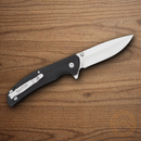 Bear & Son Sideliner Linerlock Folding Knife 3.5" Stainless Steel Blade Black Zytel Handle