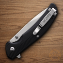 Bear & Son Sideliner Linerlock Folding Knife 3.5" Stainless Steel Blade Black Zytel Handle