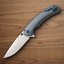 Bear & Son Loadout I Folding Knife 3.5" 14C28N Sandvik Steel Blade Gray Aluminum Handle