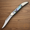 Bear & Son Little Toothpick Folding Knife 440 Steel Blade Abalone Handle