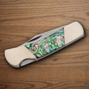 Bear & Son Executive Folding Knife 2.13" Stainless Steel Blade Abalone Handle