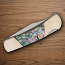 Bear & Son Executive Folding Knife 2.13" Stainless Steel Blade Abalone Handle