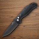 Bear & Son Auto Bold Action XI Folding Knife 3.25" 14C28N Sandvik Steel Blade Black G10 Handle.