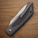 Bear & Son Auto Incognito II Folding Knife 2.5" D2 Tool Steel Blade Gray Stainless Handle