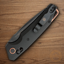 Bear & Son Auto Katakt II Folding Knife 3.25" Bohler M390 Steel Blade Black Aluminum Handle.