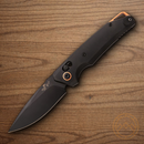 Bear & Son Auto Katakt II Folding Knife 3.25" Bohler M390 Steel Blade Black Aluminum Handle.