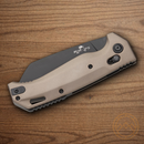 Bear & Son Auto Auto Katakt III Folding Knife 3.5" Bohler M390 Steel Blade Flat Dark Earth Aluminum Handle