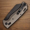 Bear & Son Auto Auto Katakt III Folding Knife 3.5" Bohler M390 Steel Blade Flat Dark Earth Aluminum Handle