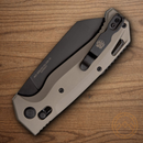 Bear & Son Auto Auto Katakt III Folding Knife 3.5" Bohler M390 Steel Blade Flat Dark Earth Aluminum Handle