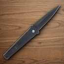 Bear & Son Auto Bold Action III Folding Knife 3.25" 14C28N Sandvik Steel Blade Black Aluminum Handle