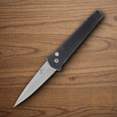 Bear & Son Auto Bold Action III Folding Knife 3.25" 14C28N Sandvik Steel Blade Black Aluminum Handle