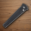Bear & Son Auto Bold Action III Folding Knife 3.25" 14C28N Sandvik Steel Blade Black Aluminum Handle