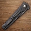 Bear & Son Auto Bold Action III Folding Knife 3.5" 14C28N Sandvik Steel Blade Black Aluminum Handle