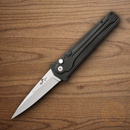 Bear & Son Auto Bold Action III Folding Knife 3.5" 14C28N Sandvik Steel Blade Black Aluminum Handle