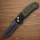 Bear & Son Auto Bold Action V Folding Knife 3.13" 14C28N Sandvik Steel Blade Black/Green G10 Handle