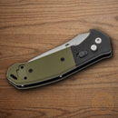 Bear & Son Auto Bold Action V Folding Knife 3.13" 14C28N Sandvik Steel Blade Black/Green G10 Handle