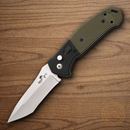 Bear & Son Auto Bold Action V Folding Knife 3.13" 14C28N Sandvik Steel Blade Black/Green G10 Handle