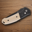 Bear & Son Auto Bold Action V Folding Knife 3.13" 14C28N Sandvik Steel Blade Black/White G10 Handle