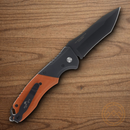 Bear & Son Auto Bold Action V Folding Knife 3.25" 14C28N Sandvik Steel Blade Black/Orange G10 Handle