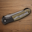 Bear & Son Auto Bold Action V Folding Knife 3.63" 14C28N Sandvik Steel Blade Black/Green G10 Handle