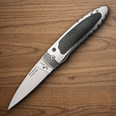 Bear & Son Auto Incognito Folding Knife 2.5" 14C28N Sandvik Steel Blade Stainless/Carbon Fiber Handle