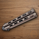 Bear & Son Anniversary Butterfly Folding Knife 3.38" 440 Steel Blade Copper Vein Zinc Handle