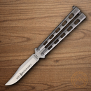 Bear & Son Anniversary Butterfly Folding Knife 3.75" D2 Tool Steel Blade Stainless Handle