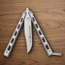 Bear & Son Anniversary Butterfly Folding Knife 3.75" S35VN Steel Blade Stainless Handle