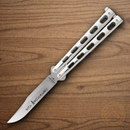 Bear & Son Anniversary Butterfly Folding Knife 3.75" S35VN Steel Blade Stainless Handle