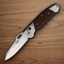 Bear & Son Slide Lock Folding Knife 3.38" D2 Tool Steel Blade Cocobolo Wood Handle.