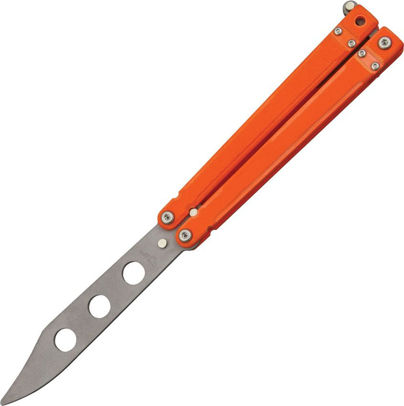 Bear & Son IV Butterfly Folding Knife 4.38" UNSHARPENED 440 Steel Training Clip Blade Orange G10 Handle B201OR4P -Bear & Son - Survivor Hand Precision Knives & Outdoor Gear Store