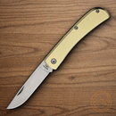 Bear & Son Folding Knife 2.63" Stainless Steel Blade Gold Aluminum Handle