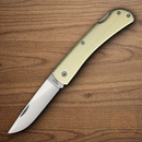 Bear & Son Large Lockback Folding Knife 3.5" Stainless Steel Blade Gold Aluminum Handle