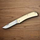 Bear & Son Large Folder Folding Knife 3.25" Stainless Steel Blade Gold Aluminum Handle.