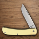 Bear & Son Large Folder Folding Knife 3.25" Stainless Steel Blade Gold Aluminum Handle.