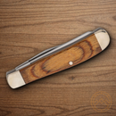 Bear & Son Small Trapper Pocket Knife 1095HC Steel Blades Walnut Handle