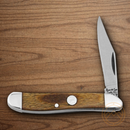 Bear & Son Slim Trapper Folding Knife 1095HC Steel Blade Walnut Handle.