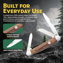 Bear & Son Stockman Pocket Knife 1095HC Steel Blades Walnut Handle